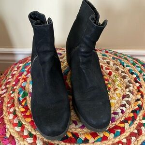 THE FLEXX Black Leather Wedges Ankle Boots